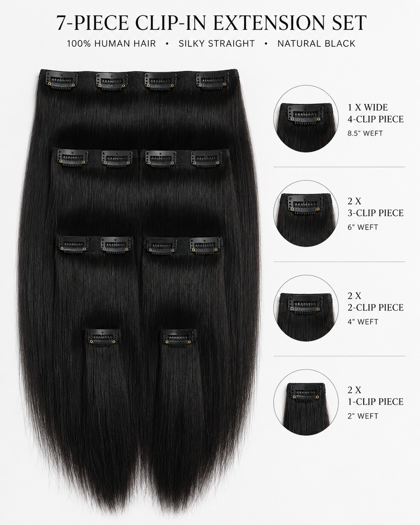 SEAMLESS SILK CLIP-IN EXTENSIONS