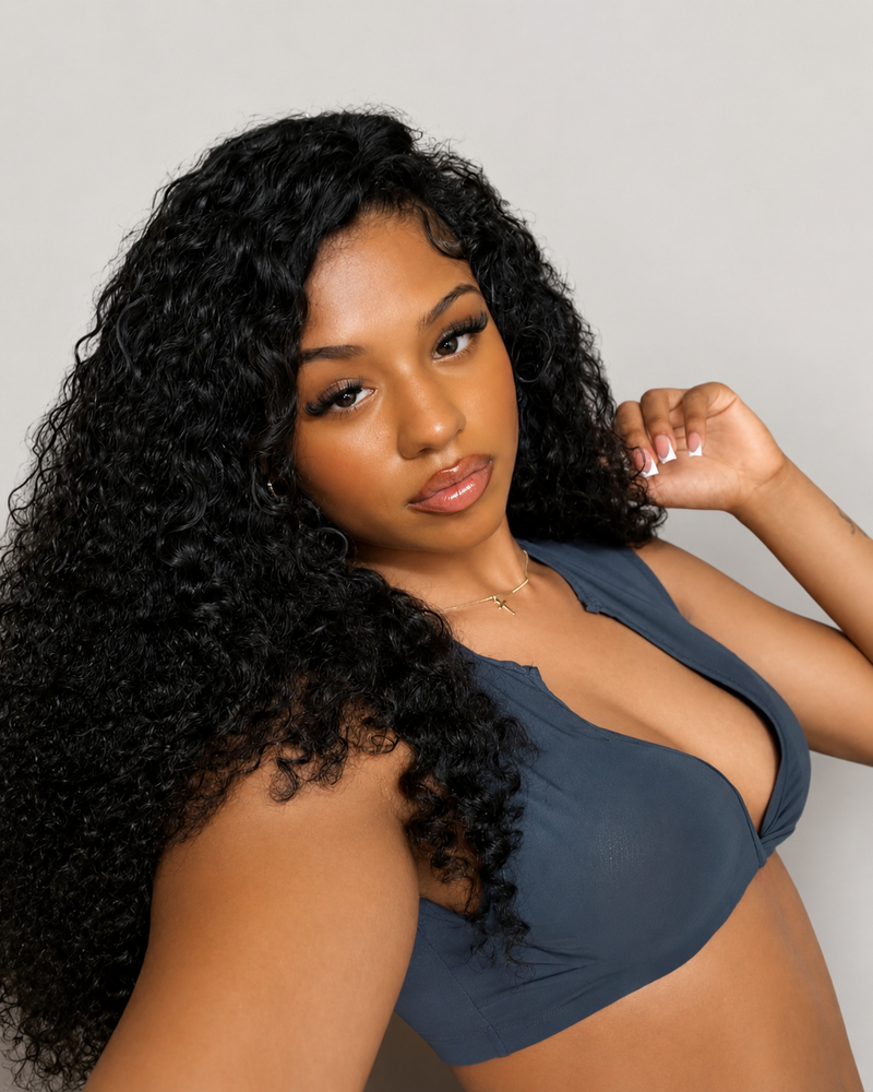 BOHEMIAN CURLY TENSION-FREE HALF-WIG