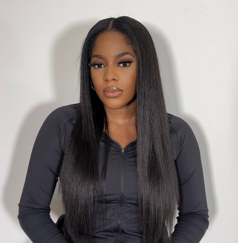NATURAL TEXTURED V-PART WIGS
