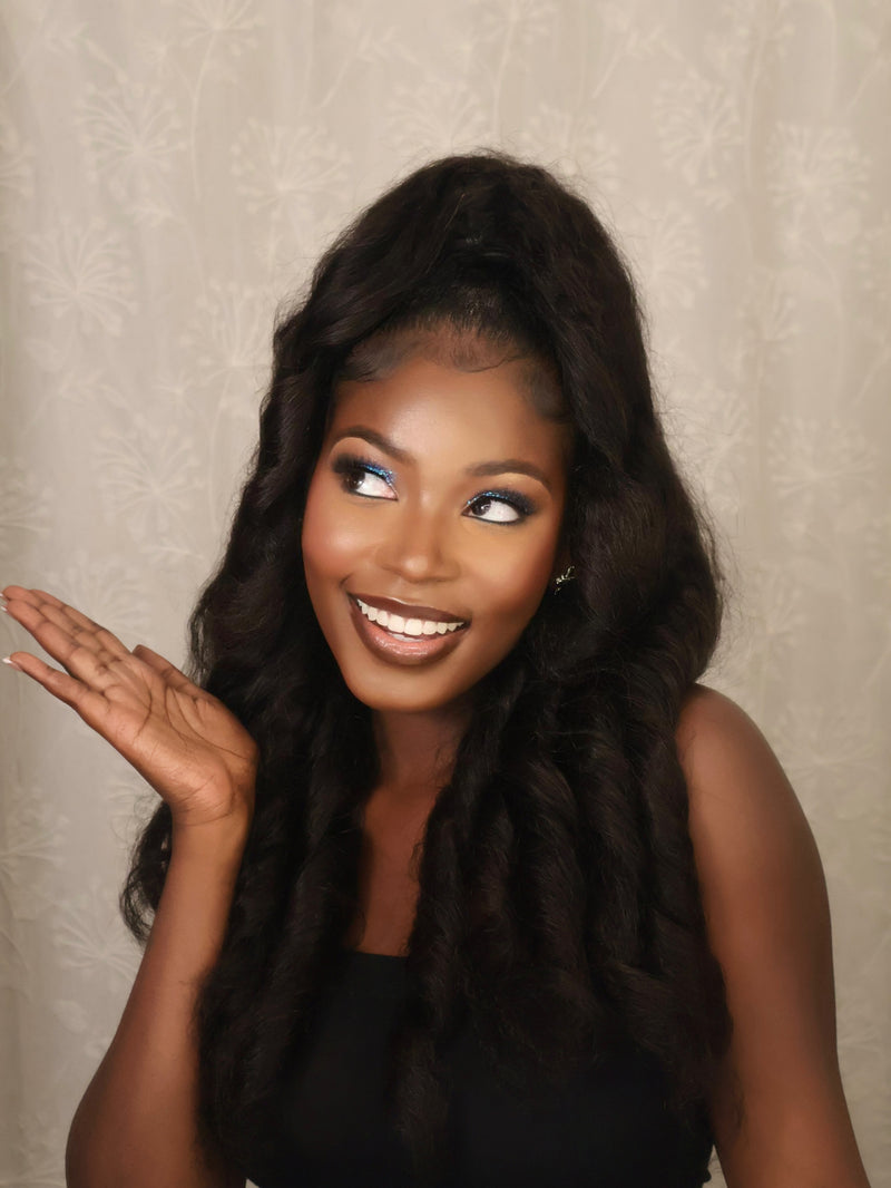 NEW! 250% DENSITY NATURAL TEXTURED HALF-WIGS